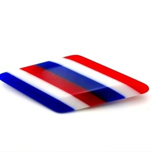 Patriotic Diamond Flag Brooch - Red, White & Blue